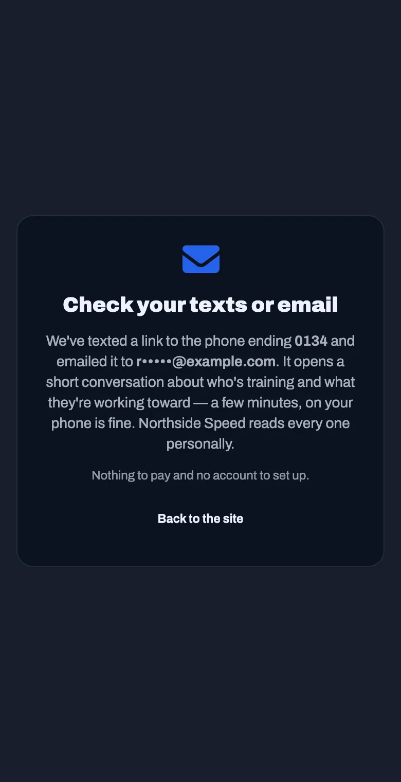 A Check your texts or email message